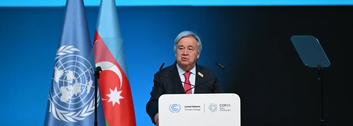 Baku, le speranze deluse della Cop29, Antonio Guterres, segretario generale dell'Onu