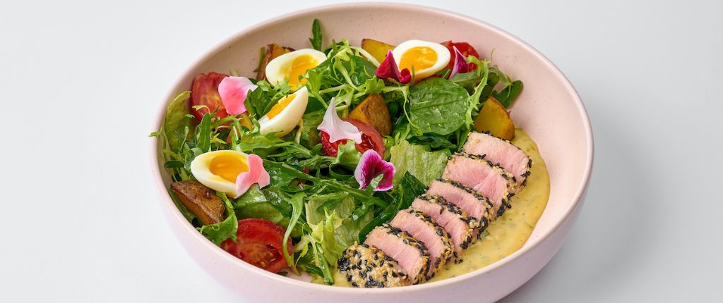 Fiori eduli, insalata di tonno