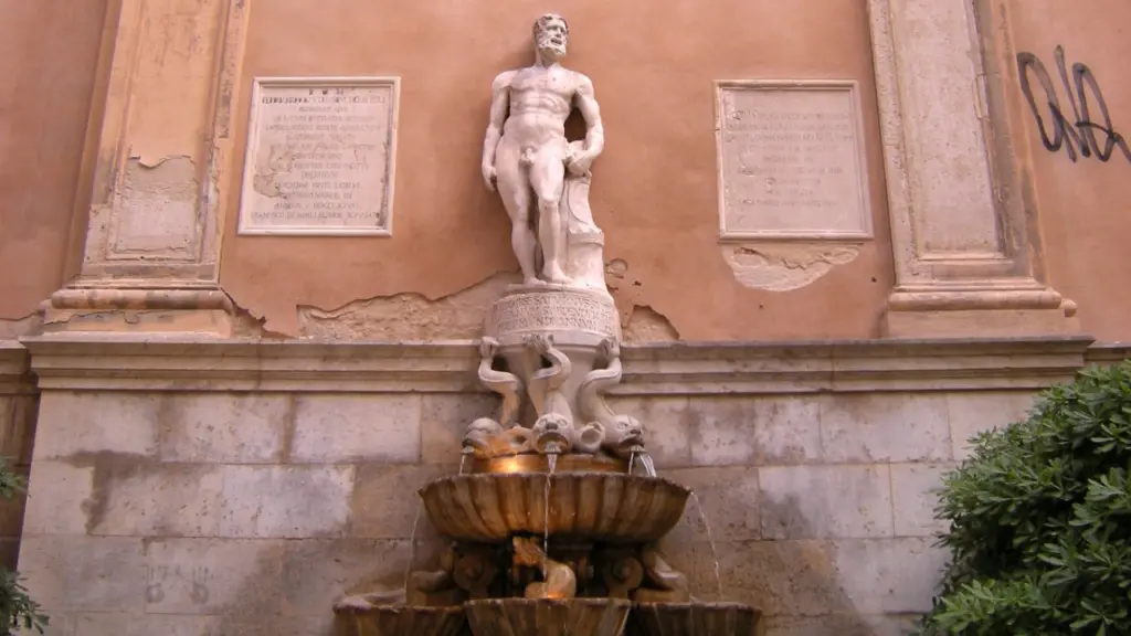 La Fontana di Saturno a Trapani.