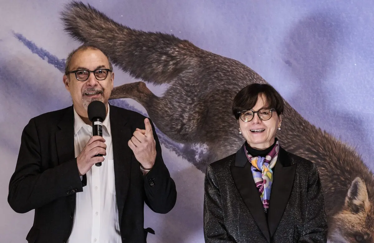 Il direttore di National Geographic, Marco Cattaneo, con la presidente del Cnr, Maria Chiara Carrozza