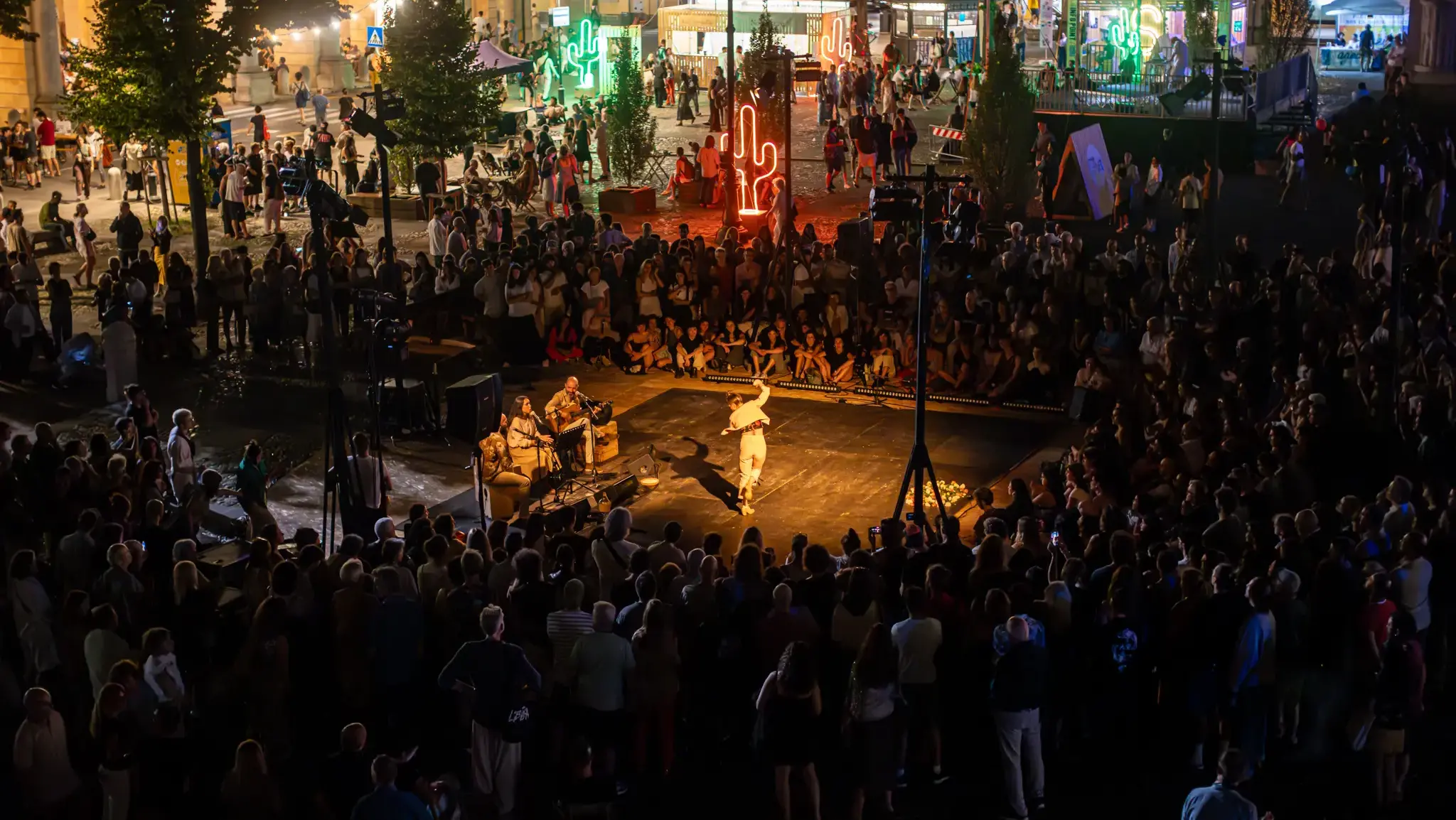Un evento del festival in piazza Ganganelli, a Sant'Arcangelo (Rn).