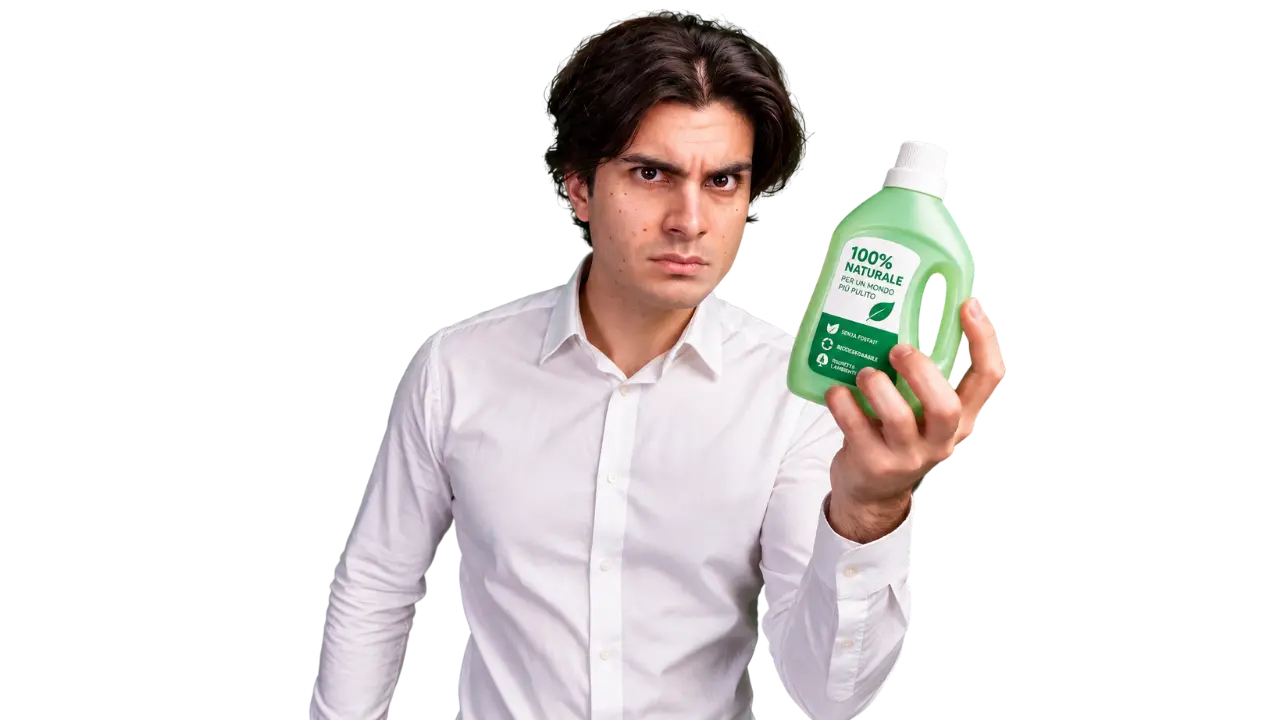 Spreco zero? Si può. Intervista con Lisa Casali: un ragazzo con un flacone di detersivo naturale in mano
